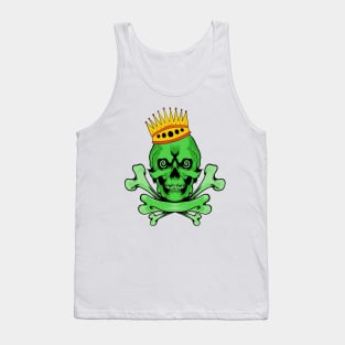 Green Skull Queen Tank Top